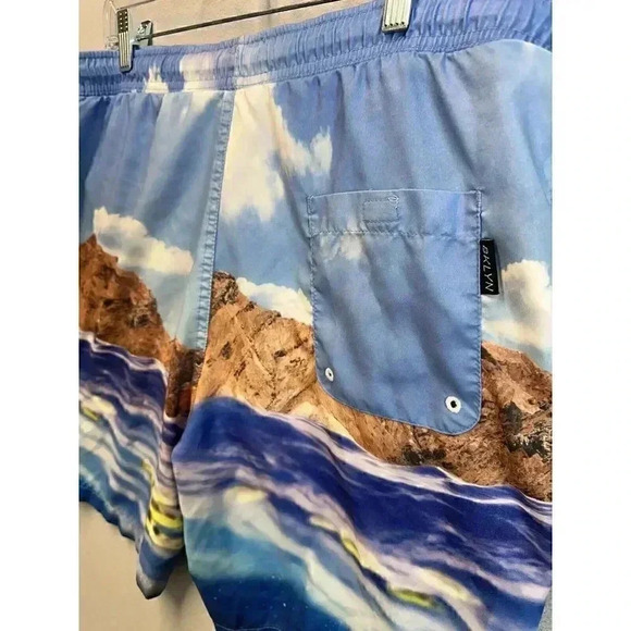 Men's Brooklyn‎ Cloth Mfg Co Volley Swim Trunks Size Large Ocean Beach Design - Picture 4 of 10